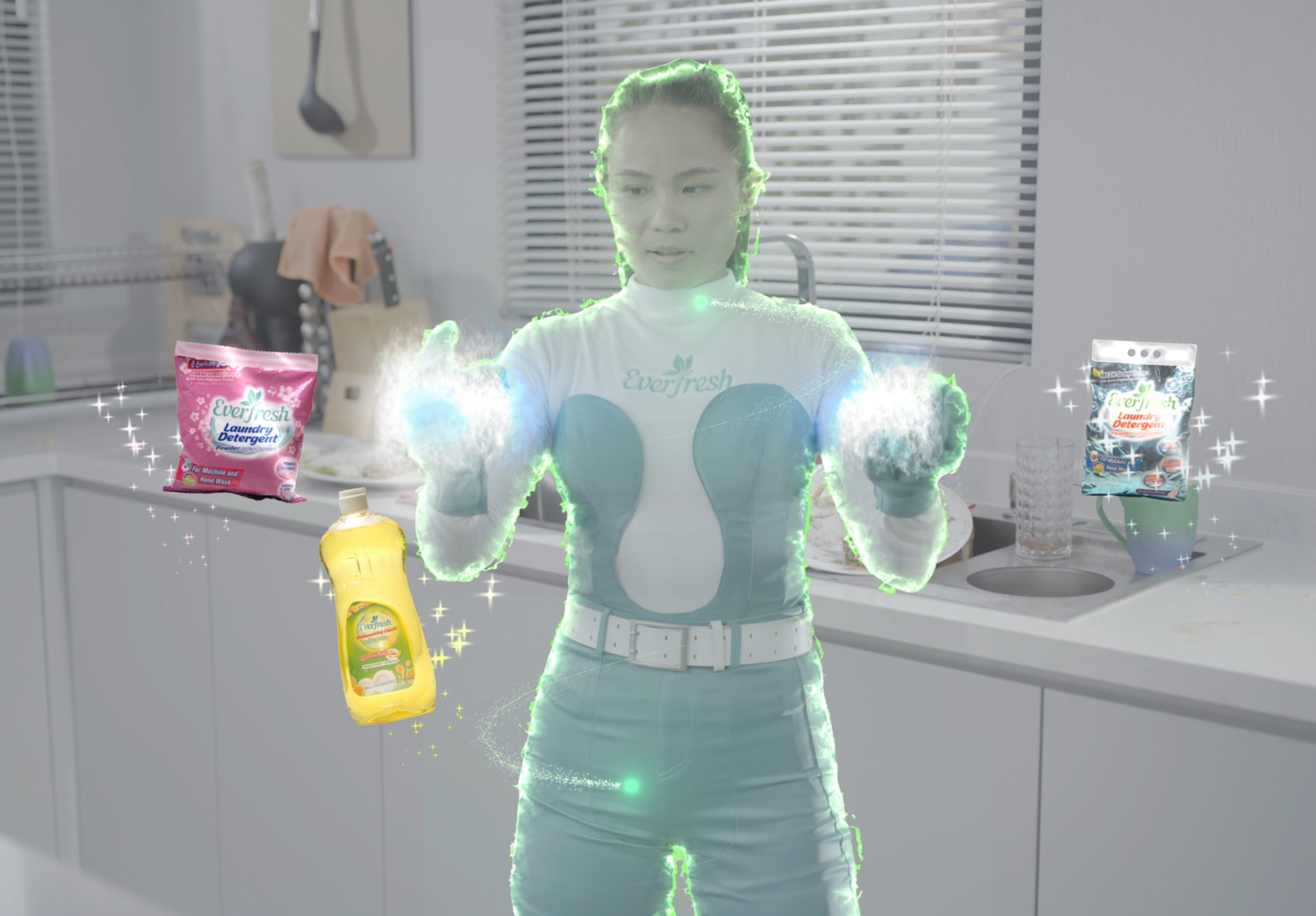 The hero powers up