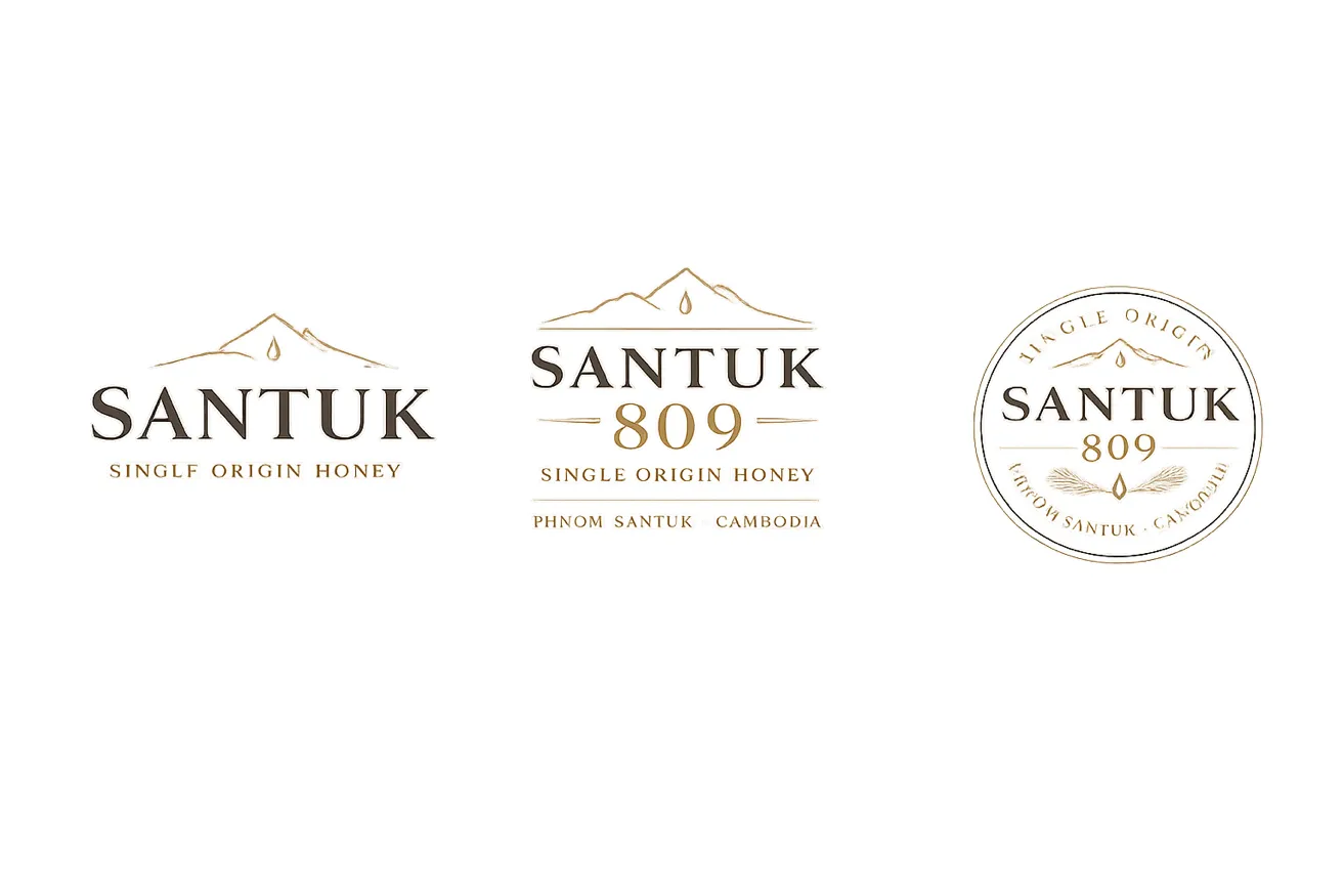 Santuk logo variants, horizontal lockups
