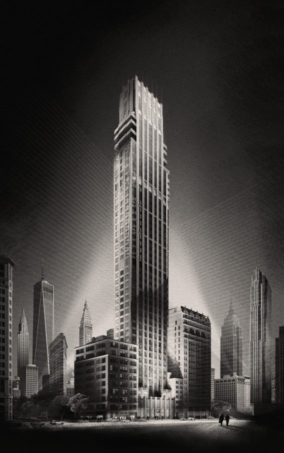Mahathan redesign, tower poster render
