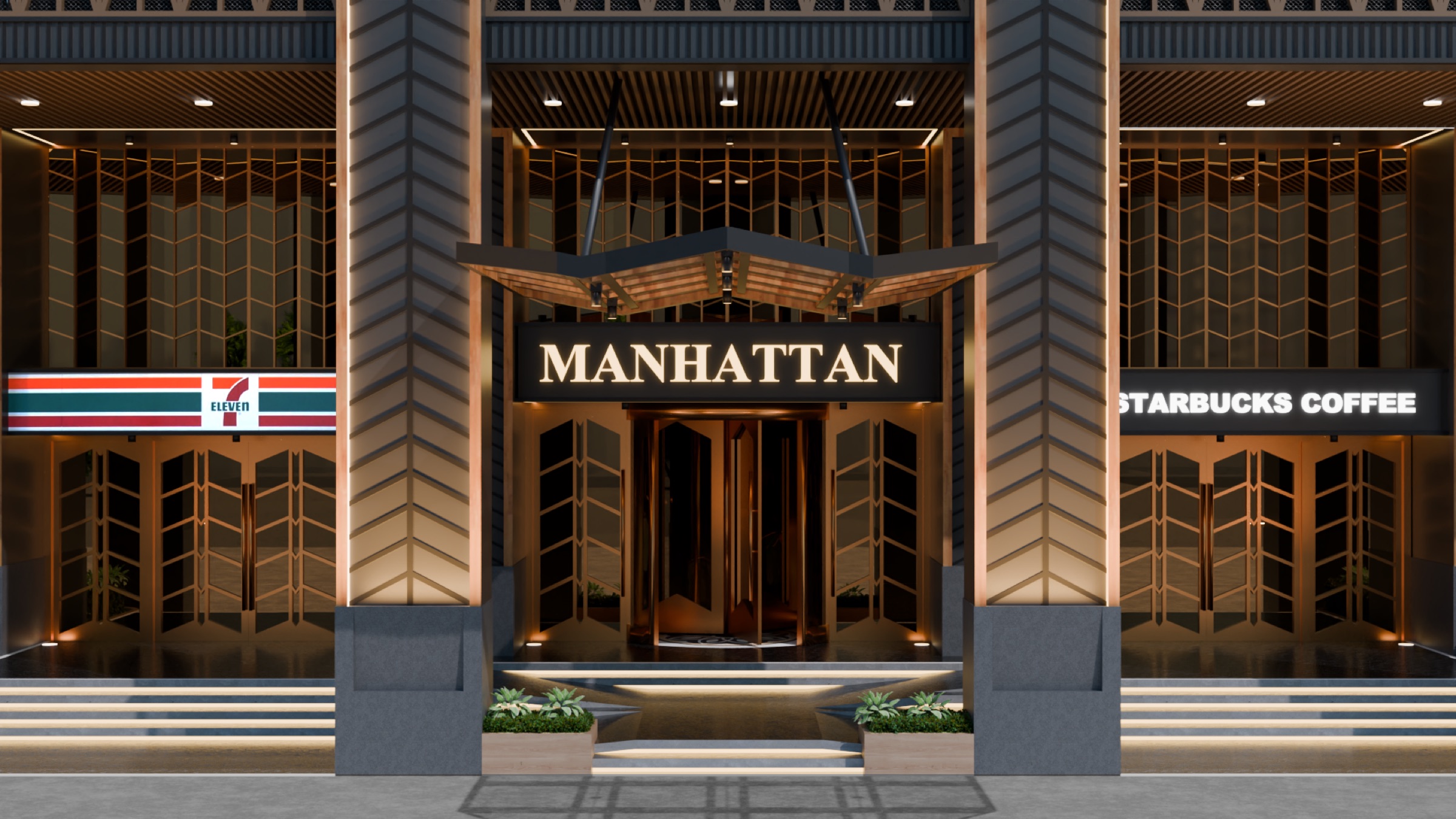 Mahathan redesign, street perspective render