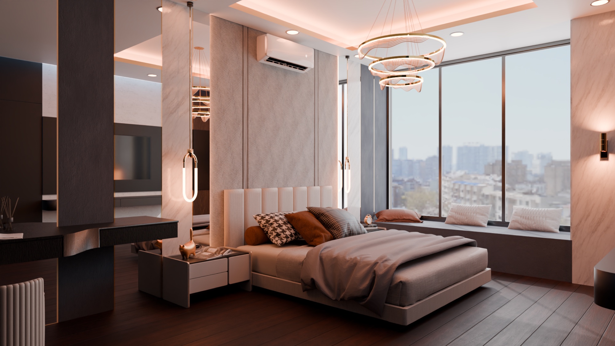 Mahathan, redesigned unit interior, view 1