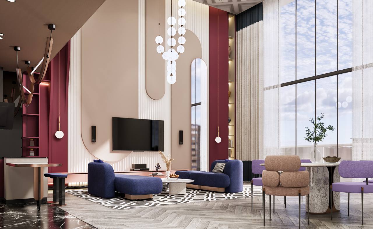 Duplex Queen, developer-supplied interior, view 2