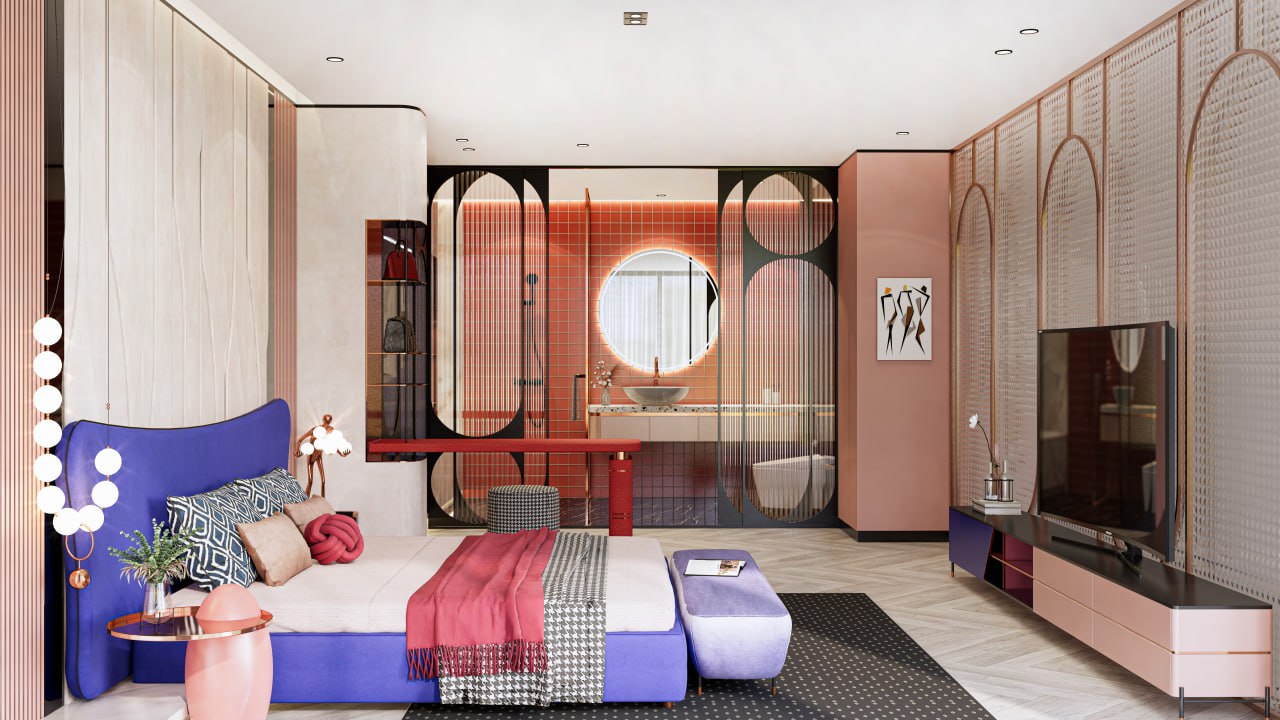 Duplex Queen, developer-supplied interior, view 3