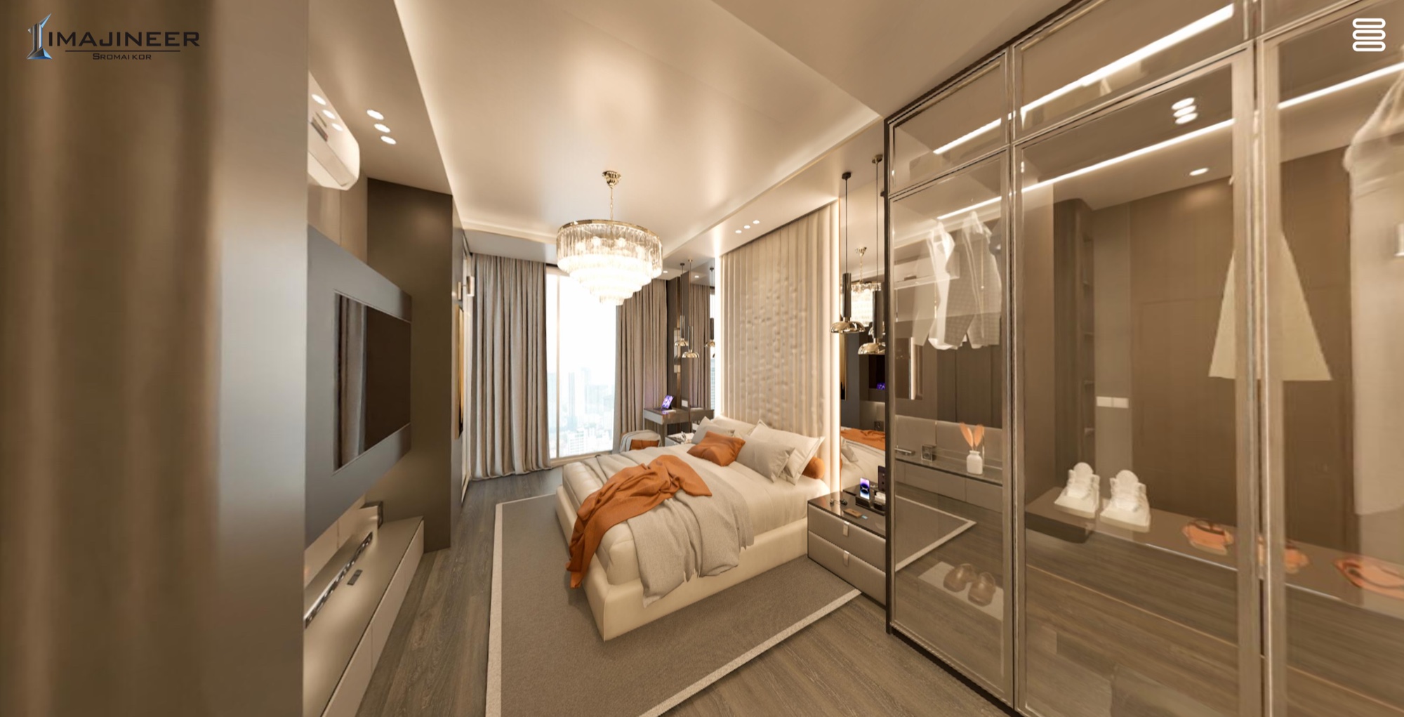 Duplex Queen, Imajineer remodeled interior, view 10