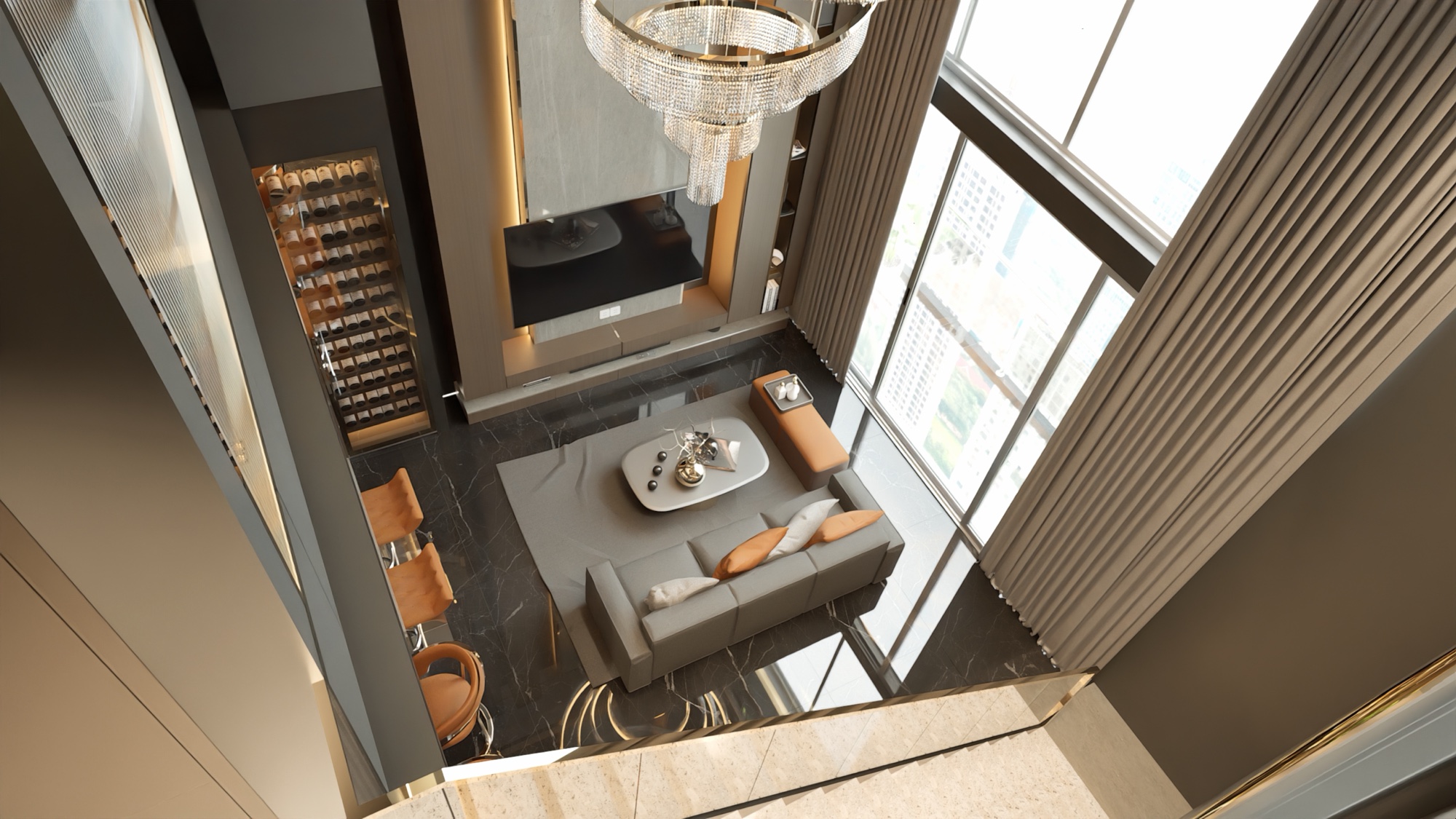 Duplex Queen, Imajineer remodeled interior, view 6