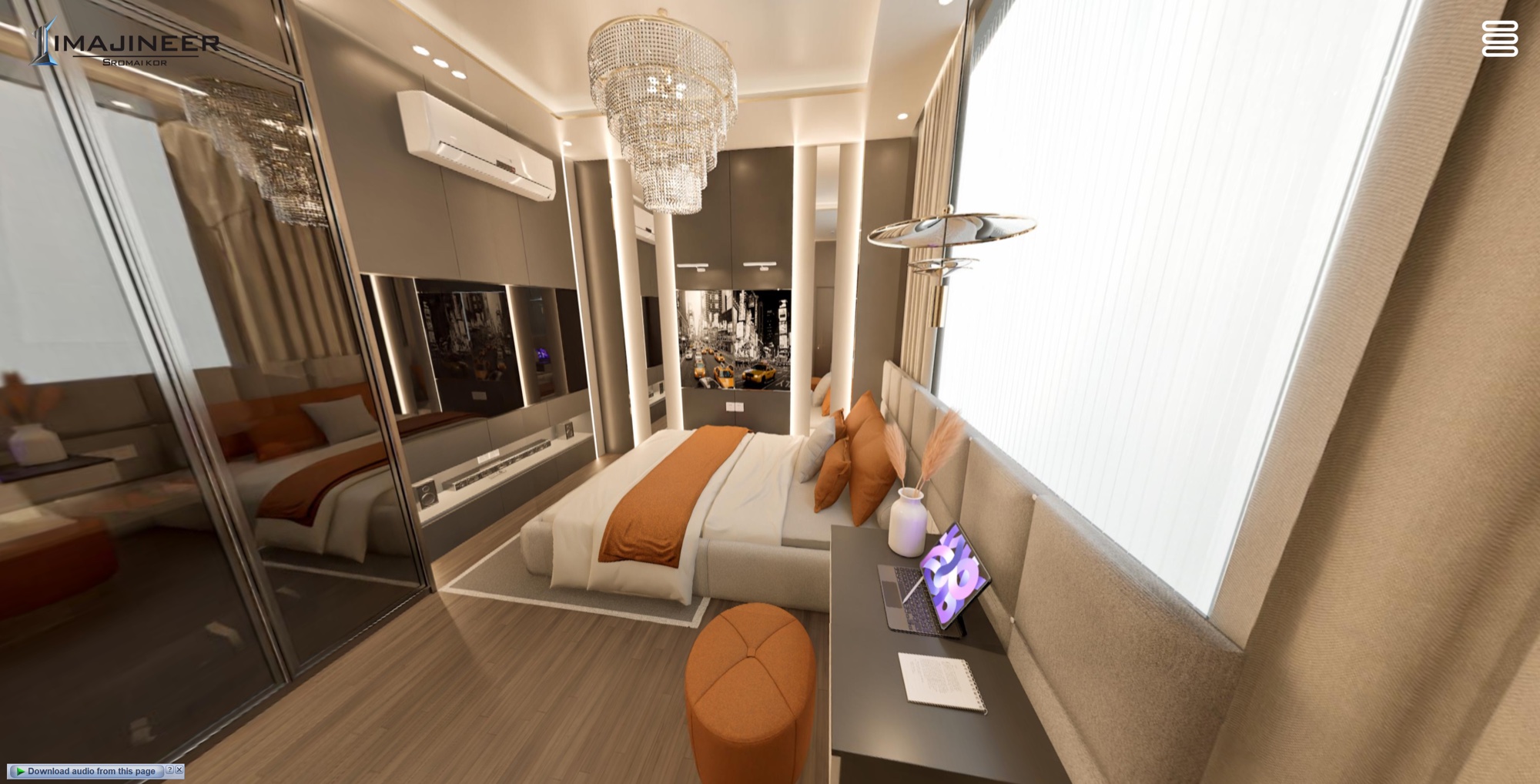 Duplex Queen, Imajineer remodeled interior, view 7