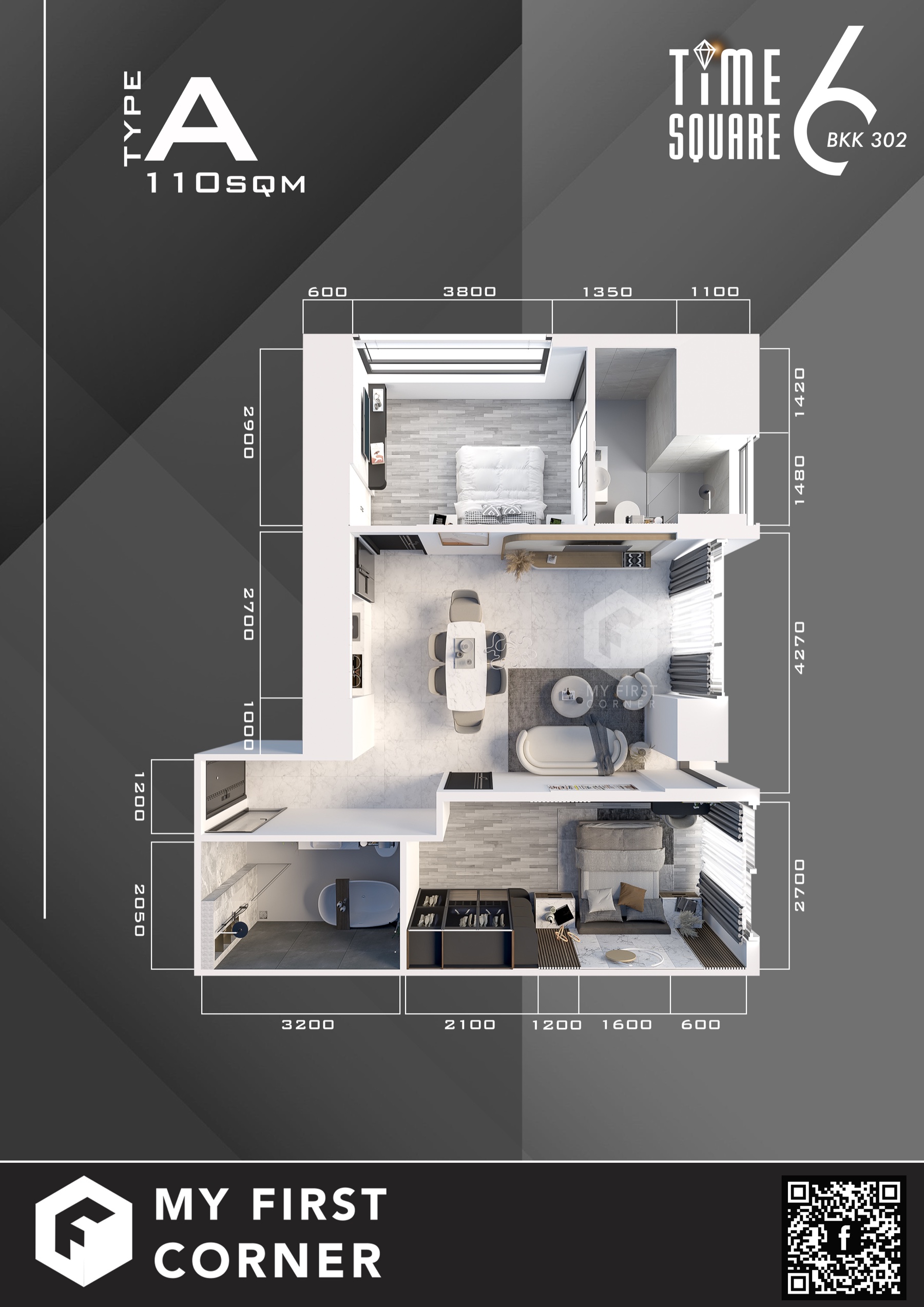 Unit A, Imajineer furnished 3D layout