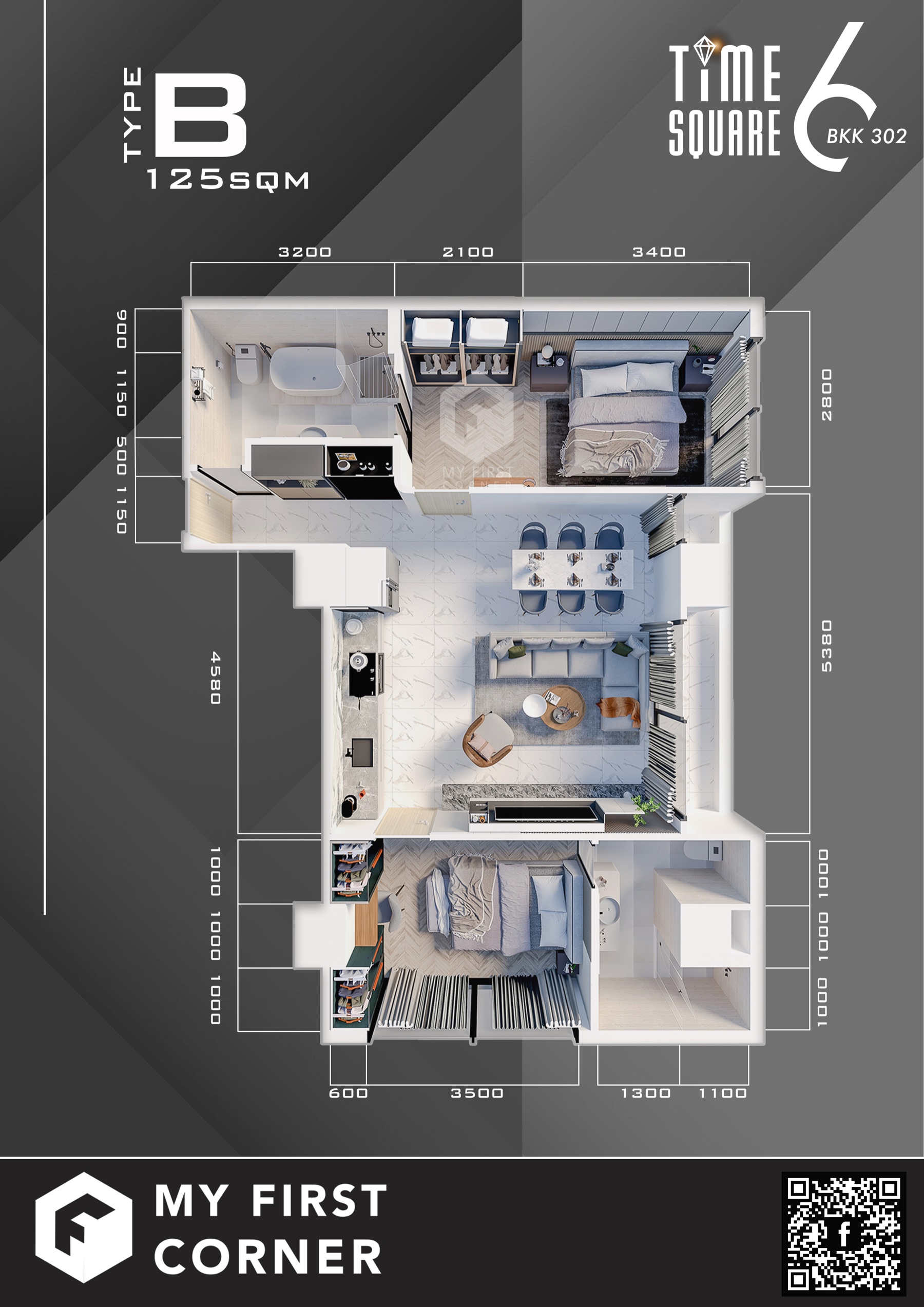 Unit B, Imajineer furnished 3D layout